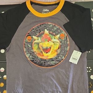 Nintendo Black and Yellow Bowser Kids Tee